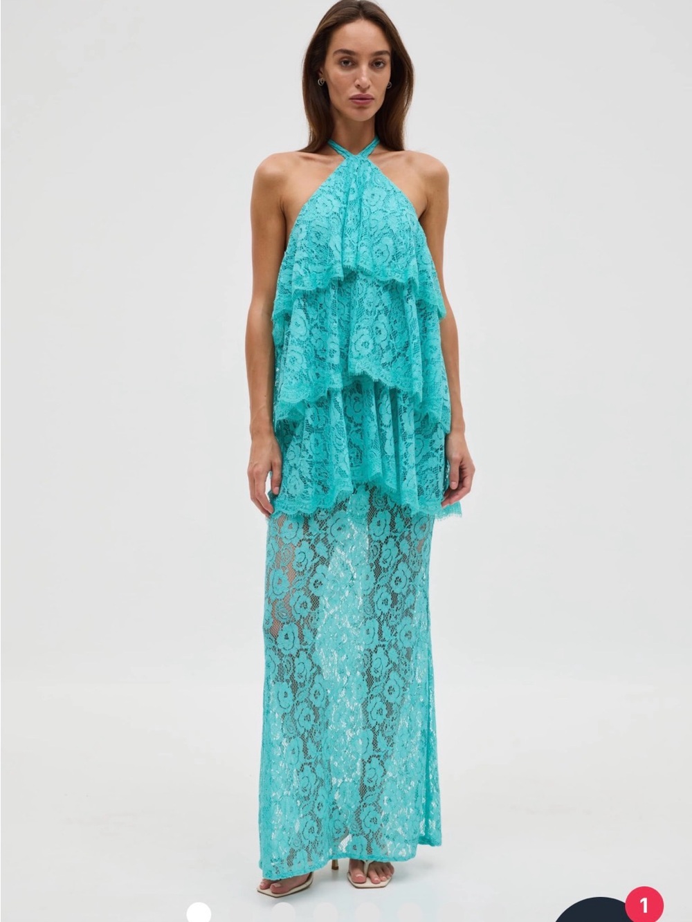 Third Form Lovelace maxi dress in Mint